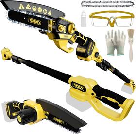 Troozy Ch9lye1 Cordless Pole Saw And Mini Chainsaw 2in1 6 Inch Brushless Electric Tree 9ft