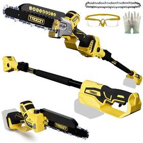 Troozy P98lye1 Cordless Pole Saw 8-inch 2-in-1 Chainsaw Electric Tree Trimmer With 9ft Tel