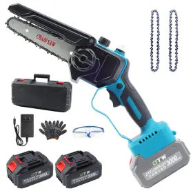 Uinnate 799194183087 6 Inch Mini Chainsaw Cordless 2 Pack 3000mah Battery Powered Electric Chain