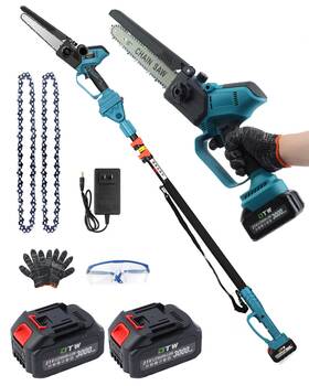 Uinnate 799194183094 8 Inch Cordless Pole Saw For Tree Trimming 2 In 1 Electric And Mini C
