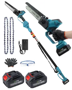 Uinnate 799194183094 8 Inch Cordless Pole Saw For Tree Trimming 2 In 1 Electric And Mini C