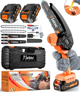Unique 313101429459 Mini Chainsaw 6 Inch Cordless Portable Electric Chain Saw Small Handheld Batter