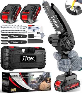 Unique 711181836875 Mini Chainsaw 6 Inch Cordless Portable Electric Chain Saw Small Handheld Batter