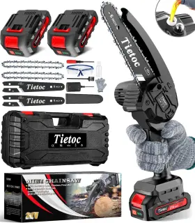 Unique 711181836875 Mini Chainsaw 6 Inch Cordless Portable Electric Chain Saw Small Handheld Batter