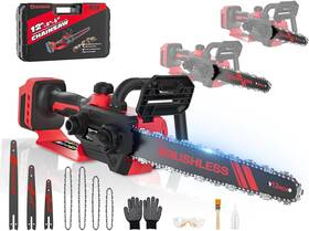 Uniqwamo 445020466468 3-in-1 Chainsaw Compatible For Milwaukee 18v Battery 12-inch/ 8-inch/ 6-inch 10