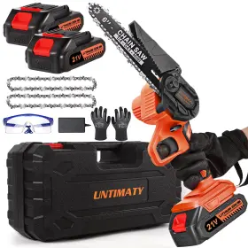 Untimaty 084045892882 S210202setus-mcp-wlh 6 Mini Chainsaw With 2 Batteries Chains 6-inch