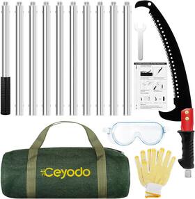 Urbanvista Ph-xzj14 15ft Manual Pole Saw Tree Trimmer Long Handle Pruner Set With Storage Bag