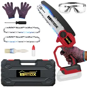 Urmax 790758456517 Cordless Mini Chainsaw For Milwaukee M18 Battery Pruning Chain Saw 6 Inch Wi