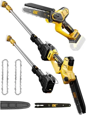 De26816 Vanque 2-in-1 Cordless Pole Saw Brushless 600w Motor 8-inch Mini Chainsaw