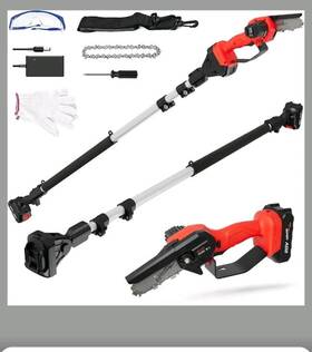 Vector 744110602852 2-in-1 Cordless Pole Saw Mini Chainsaw With 20v 2.0ah Battery Powered