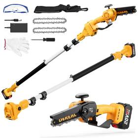 Vetoper 717049729440 2-in-1 Pole Saws For Tree Trimming Cordless Mini Chainsaw 20v 4.0ah Battery