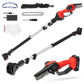 Vetoper 763967741736 2-in-1 Cordless Pole Saw Mini Chainsaw With 20v 2.0ah Battery Powered