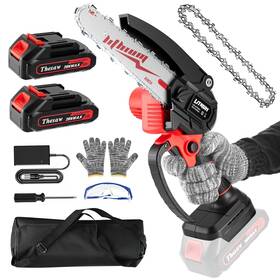 Vetoper Mnc-r6-3 Mini Chainsaw Cordless 6 Inch Handheld Electric Power Chain Saw With 2 Batte