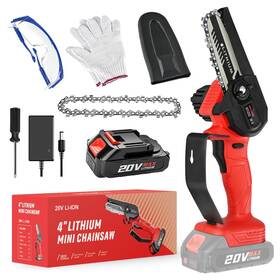 Vetoper Mnc-red-4 Mini Chainsaw Cordless Dereal 4-inch Battery Powered Portable Small Electric