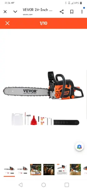 Cn58g Vevor Gas Chainsaw 20 Inch 58cc