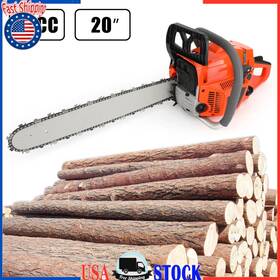 Vipjq H014-a007 52cc Chainsaw 20inches Bar Powered Engine 2 Cycle Gasoline Chain Saw Orange