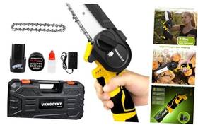 Vkndoynt Mndg01 Mini Chainsaw 4 Inch Small With 2 3000mah Batteries And Chains