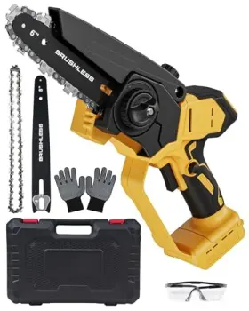 Jy-ch0702 Waitiey Mini Chainsaw Cordless For Dewalt Battery 20v Max 8-inch And 6-inch 2-in-1