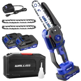 Walliss 721545978288 Mini Cordless Chainsaw With Brushless Motor 6 Inch Electric Handheld Power S