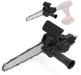 Weytoll E21684 6 Inch Electric Drill Modified To Chainsaw Tool Attachment
