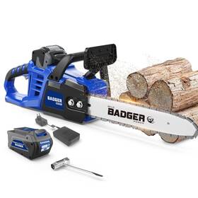 Wild Badger Power 850046351372 Electric Chainsaw Cordless 40v 16 Inch Brushless 4.0 Ah Battery And Charger Sma