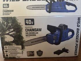 Wild Badger Power Wb40vcsbb Electric Chainsaw Cordless 40v Brushless. 110