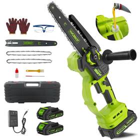 Workit Oo-cs2102b Mini Chainsaw Cordless 8-inch Electric With 2 Battery Handheld Bat