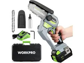 Workpro 820909684138 6.3 Inch Mini Chainsaw Kit 20v Brushless Motor