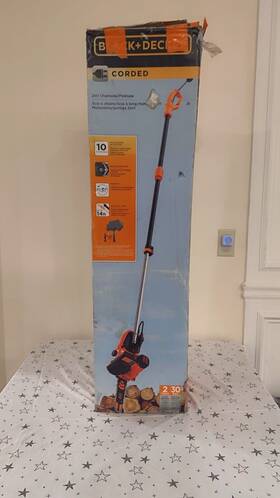 Worx Wg309-su Wg309 8 Amp 10 Inch 2-in-1 Electric Pole Saw And Chainsaw With Auto-tension