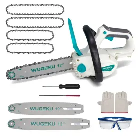 Wugeku 717701866506 12 Inch And 10 Electric Chainsaw Cordless Tool Only For Makita Batteries Brushle