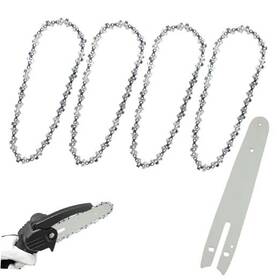 Xihircd 1001933 4pcs Mini Chainsaw Chain Cordless 6 Inch Replacement Chains With