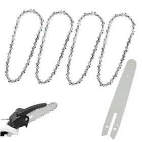 1001933 Xihircd 4pcs Mini Chainsaw Chain Cordless 6 Inch Replacement Chains With