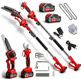 Xlyshangmao 751654775805 4-in-1 Cordless Pole Saws For Tree Trimming Kit 8 Inch Mini Chainsaw Electric P