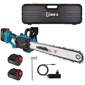 Yahhu 732904206928 Motosierra El Ctrica De 2 Baterias 12 Pulgadas Para Podar Cortar Arboles Le A