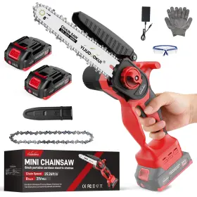 Ac-9000 Yijuduokui Mini Chainsaw Cordless 8 Inch Portable Electric With Batteries Sma