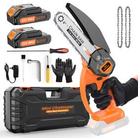 Yoyomax 717977388252 Mini Chainsaw Cordless 6-inch With 13 Pieces Package Powerful Electric Cordless