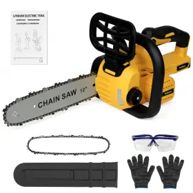 0075-yudara Yudara Cordless 12 Inch Brushless Chainsaw For Dewalt 20v Max Battery