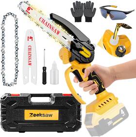 Zeeksaw 313032951906 Mini Electric Chainsaw For De-walt Battery 20v Max Small With Auto Oil