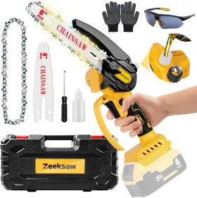 Zeeksaw 313032951906 Mini Electric Chainsaw For De-walt Battery 20v Max Small With Auto Oil
