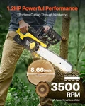 Cordless Chainsaw, 20V 12-INCH Brushless Battery Powered, 4.0AH New. Price: $151.55.