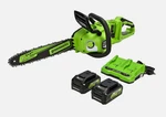 Greenworks 48V (2X24V) 14 Inch Chainsaw With (2) 4AH Battery & Dual Slot Charger New. Price: $169.00.