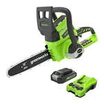 Greenworks 24V 10" Cordless Chainsaw, 2.0AH Battery And Charger Included New. Price: $472.99.