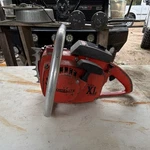 Homelite Super Xl Automatic Gas Chainsaw Red Metal Oiler Used. Price: $400.00.