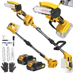 2 1 Cordless Pole & Mini Chainsaw 6 Inch Brushless Electric New. Price: $53.98.