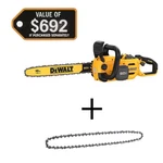 60V Max 18IN. Brushless Battery Powered Chainsaw Kit With (1) Flexvolt 3AH New. Price: $497.25.