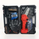 Mini Chainsaw Cordless For Tree Branch Wood Cutting Red One Battery 4" Cub Tik Open. Price: $49.33.
