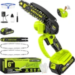Mini Chainsaw Cordless, 6 Inch Electric With 2000MAH Battery, 1000W Han New. Price: $96.99.