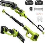 Electric Pole Saws For Tree Trimming, 6 Inch Mini Chainsaw Cordless With Extensi New. Price: $110.10.