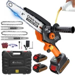 Mini Tree Cordless Electric: 8 Inch & 6 Brushless Chainsaw With 2 Pa... New. Price: $74.69.
