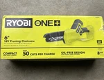 New Ryobi PCLCW01 18V 6 In. Cordless Compact Pruning Mini Chainsaw (tool Only). Price: $98.98.